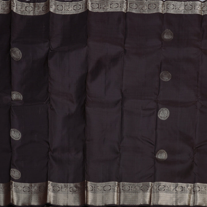 Hayagrivas Dark Brown Handloom Kanjivaram Silk Saree KBD1548A1-2