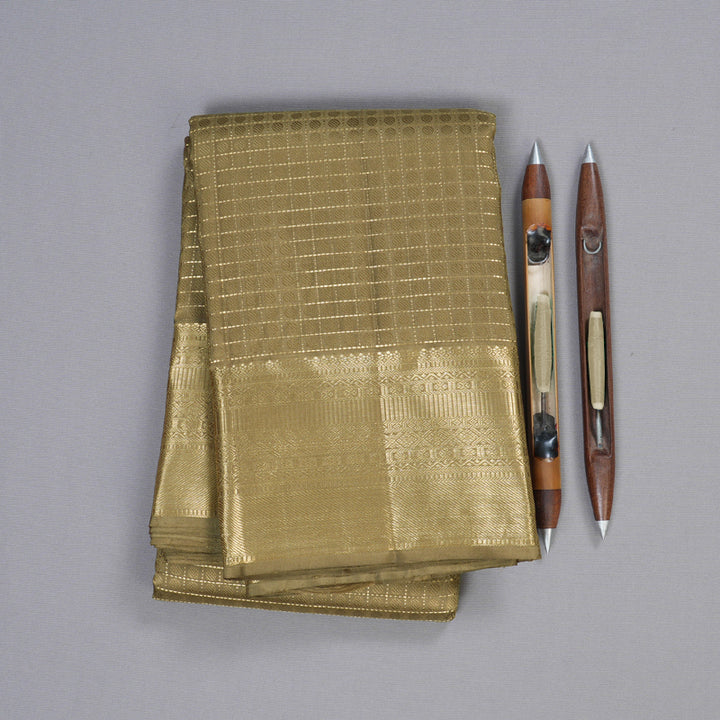 Hayagrivas Khaki Handloom Kanjivaram Silk Saree KBD1548A11-2