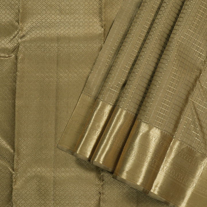 Hayagrivas Khaki Handloom Kanjivaram Silk Saree KBD1548A11-2