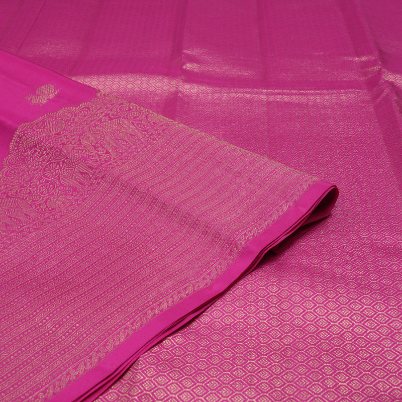 Hayagrivas Pink Handloom Kanjivaram Silk Saree KBD1548A13-4