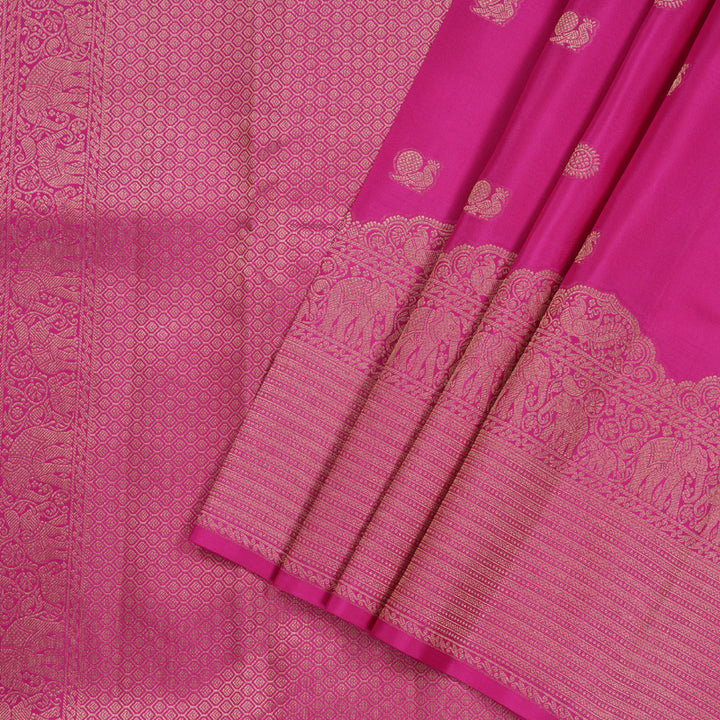 Hayagrivas Pink Handloom Kanjivaram Silk Saree KBD1548A13-4