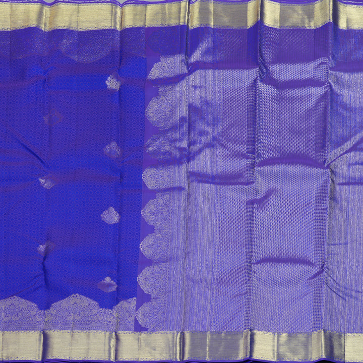 Hayagrivas Blue Handloom Kanjivaram Silk Saree KBD1548A17-4