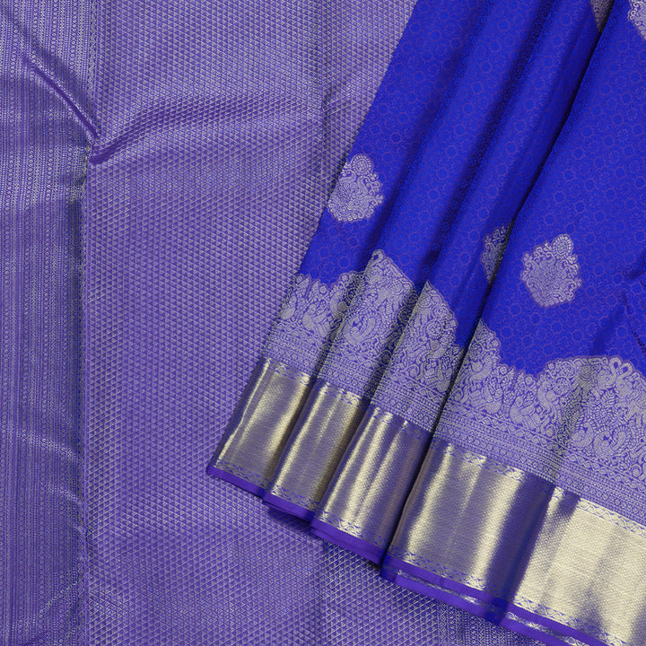 Hayagrivas Blue Handloom Kanjivaram Silk Saree KBD1548A17-4