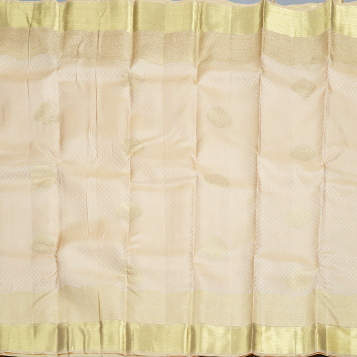 Hayagrivas Sandal Beige Handloom Kanjivaram Silk Saree KBD1548A17-5
