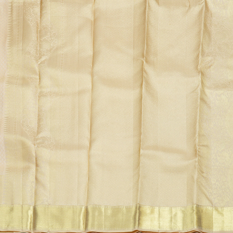 Hayagrivas Sandal Beige Handloom Kanjivaram Silk Saree KBD1548A17-5