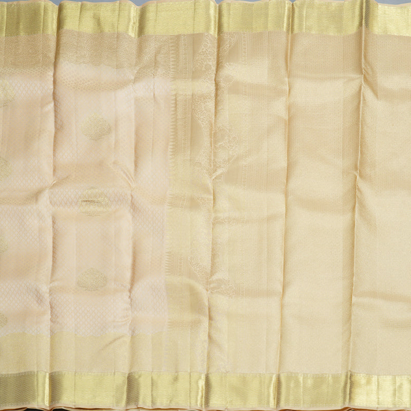 Hayagrivas Sandal Beige Handloom Kanjivaram Silk Saree KBD1548A17-5