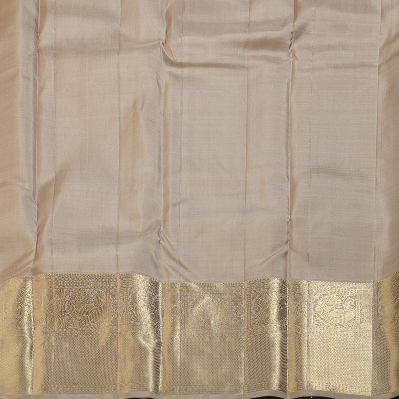Hayagrivas Sandal Beige Handloom Kanjivaram Silk Saree KBD1548A6-1