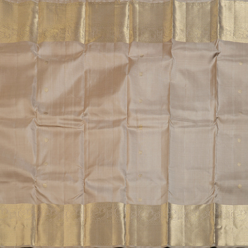 Hayagrivas Sandal Beige Handloom Kanjivaram Silk Saree KBD1548A6-1