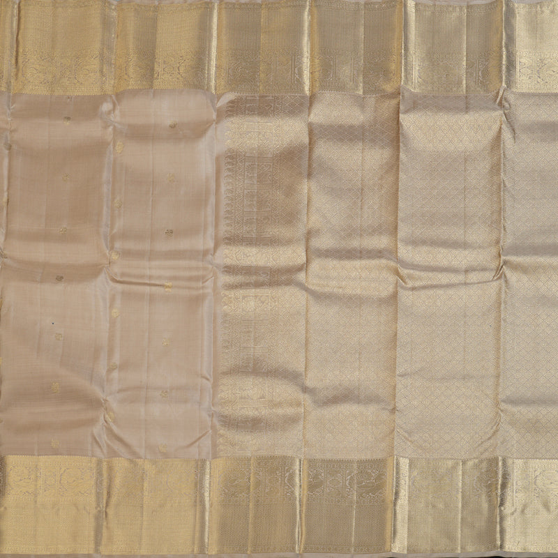 Hayagrivas Sandal Beige Handloom Kanjivaram Silk Saree KBD1548A6-1
