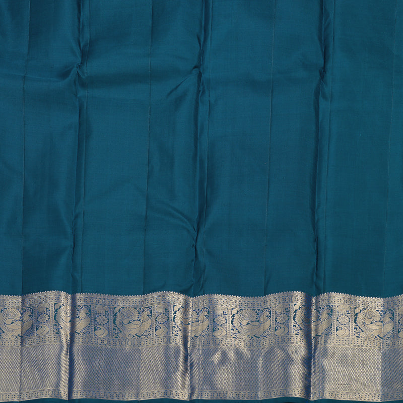 Hayagrivas Cobalt Blue Handloom Kanjivaram Silk Saree KBD1548A6-5