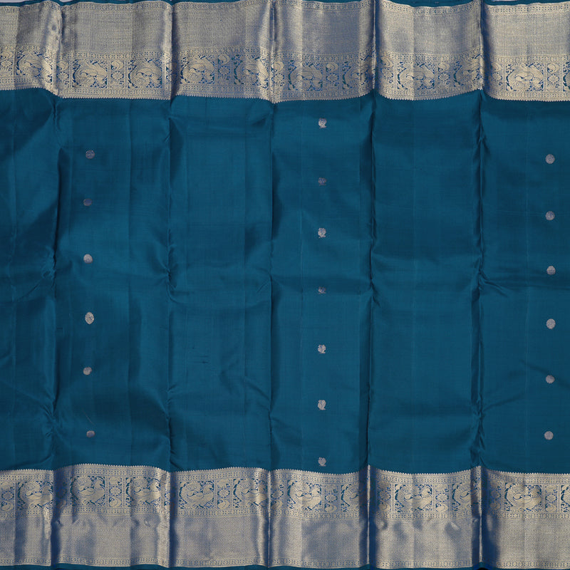 Hayagrivas Cobalt Blue Handloom Kanjivaram Silk Saree KBD1548A6-5