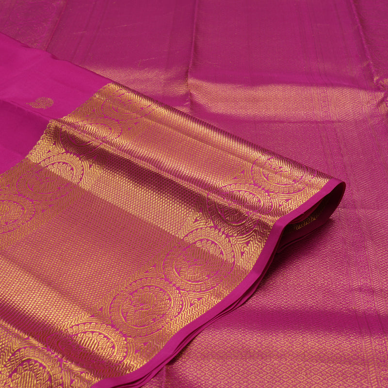 Hayagrivas Handloom Kanjivaram Silk Saree in Lustrous Rani Pink KBD1548A6-6