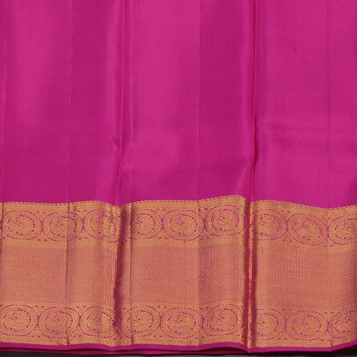 Hayagrivas Handloom Kanjivaram Silk Saree in Lustrous Rani Pink KBD1548A6-6