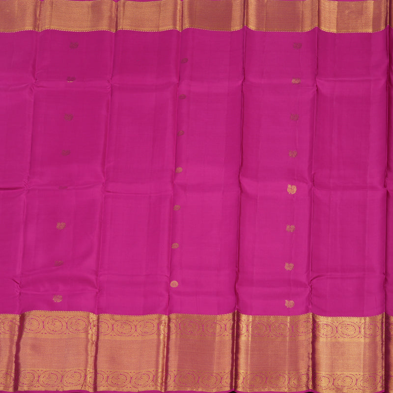 Hayagrivas Handloom Kanjivaram Silk Saree in Lustrous Rani Pink KBD1548A6-6