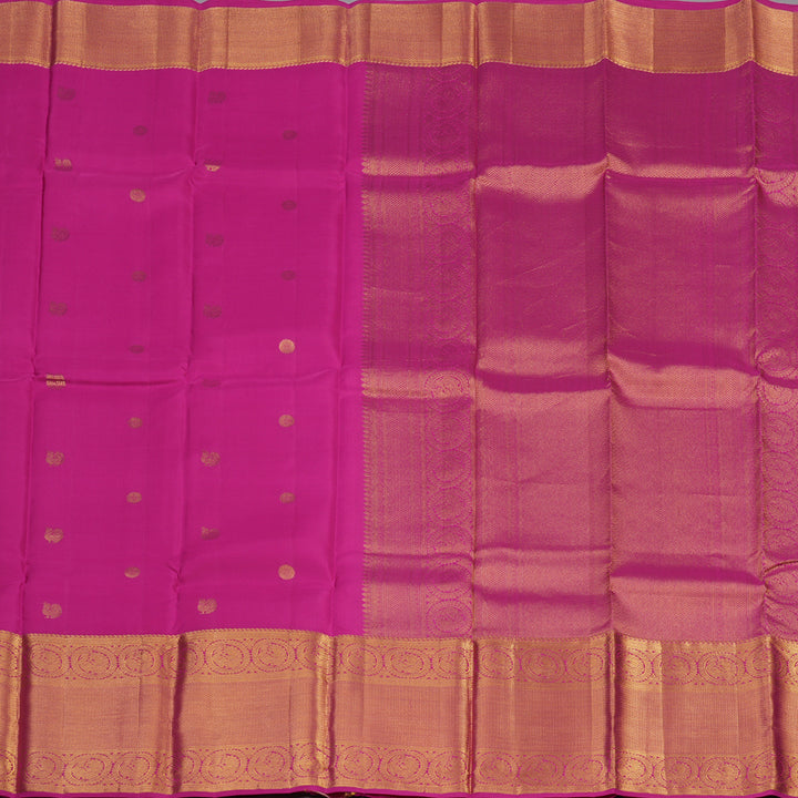 Hayagrivas Handloom Kanjivaram Silk Saree in Lustrous Rani Pink KBD1548A6-6