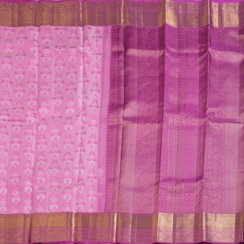 Hayagrivas Rose Pink Handloom Kanjivaram Silk Saree with Pink Border KBD1549A2-2