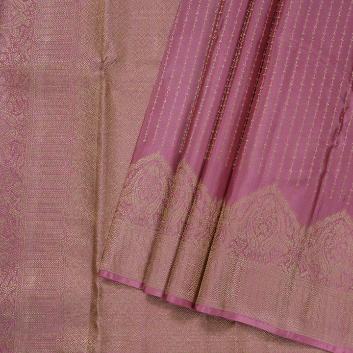 Hayagrivas Rosewood Pink Handloom Kanjivaram Silk Saree KBD1549A4-6