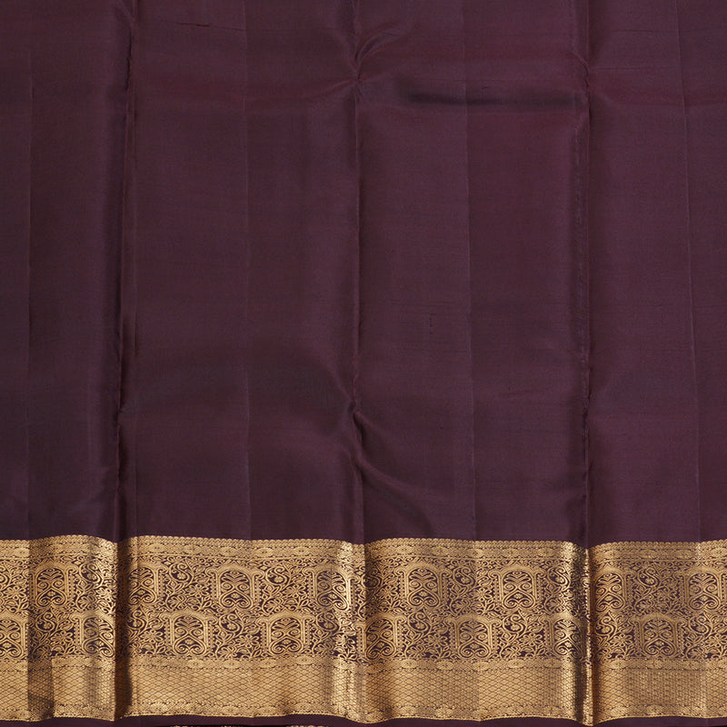 Hayagrivas Dark Brown Handloom Kanjivaram Silk Saree KBD1549A5-2