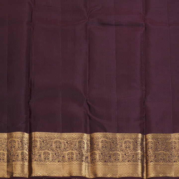 Hayagrivas Dark Brown Handloom Kanjivaram Silk Saree KBD1549A5-2