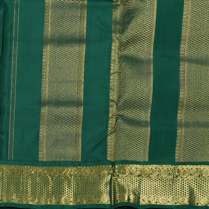 Hayagrivas Handloom Kanjivaram Ten Yards Silk Saree in Luxurious Light Peach Pink KBD1550A1-1