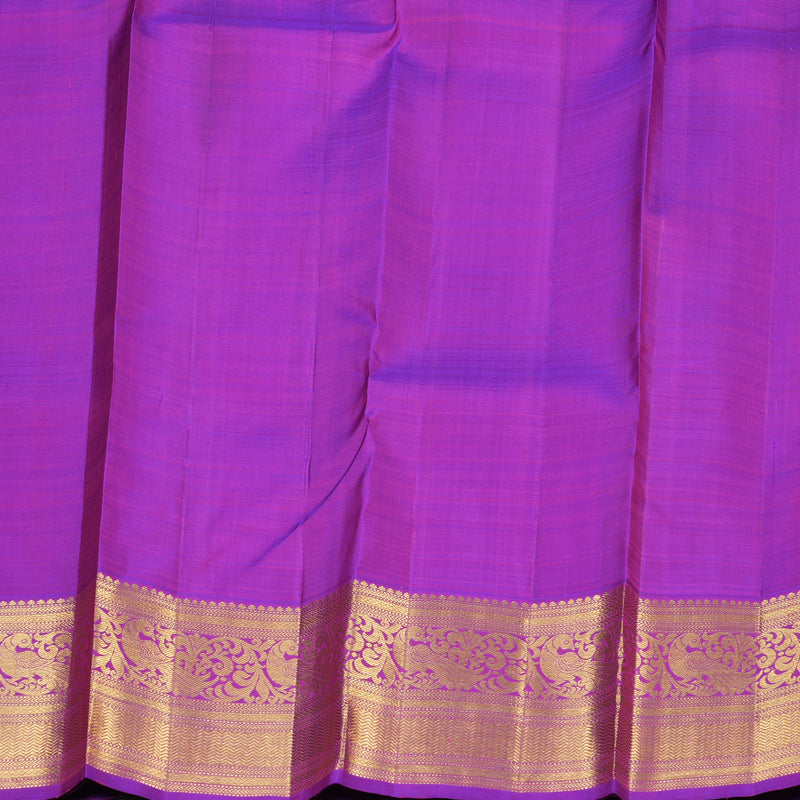 Hayagrivas Baby Pink Handloom Kanjivaram Silk Saree with Purple Border KBD1550A7-3