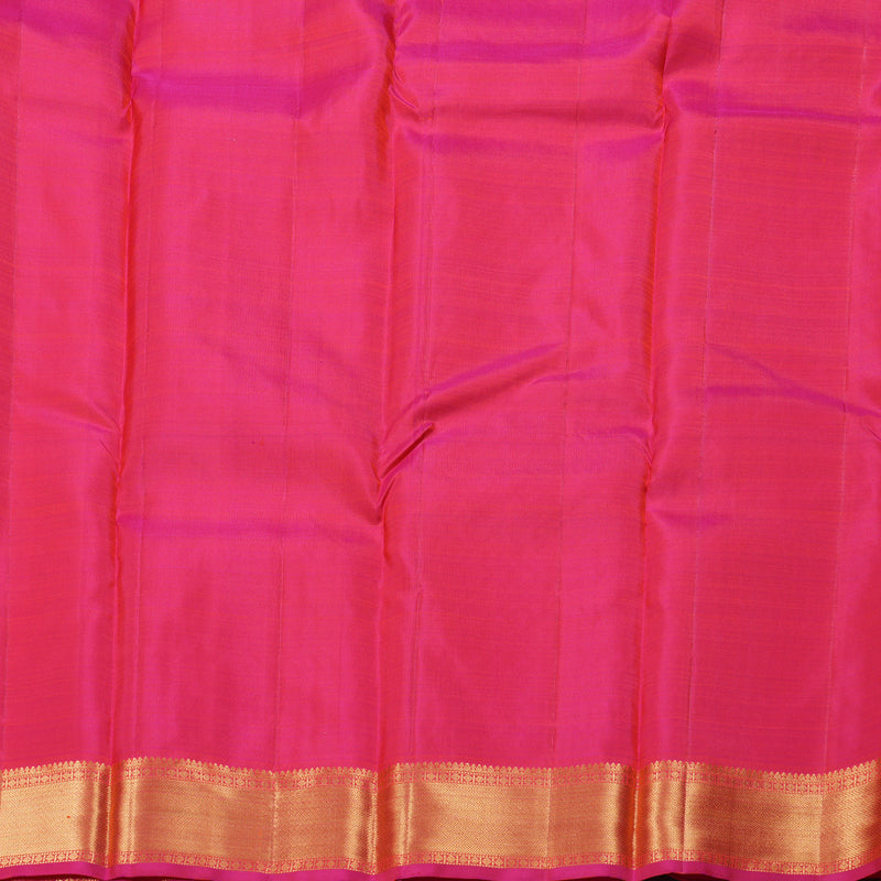 Hayagrivas Handloom Kanjivaram Silk Saree in Mesmerizing Orangish Pink KBD1551A2-1