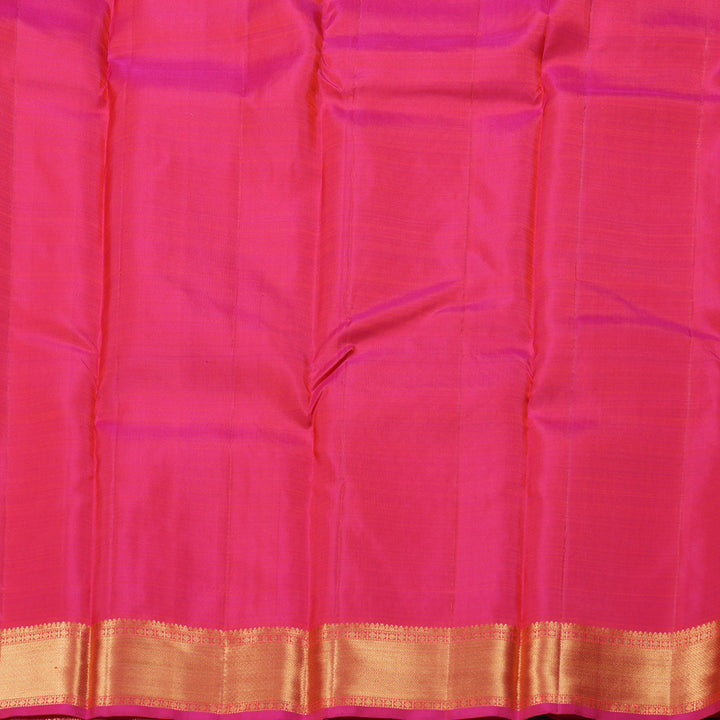 Hayagrivas Handloom Kanjivaram Silk Saree in Mesmerizing Orangish Pink KBD1551A2-1