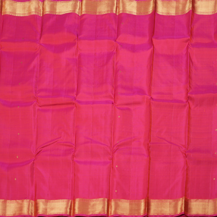 Hayagrivas Handloom Kanjivaram Silk Saree in Mesmerizing Orangish Pink KBD1551A2-1