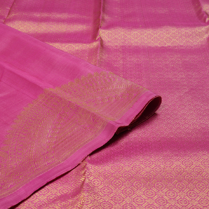 Hayagrivas Rose Pink Handloom Kanjivaram Silk Saree KBD1551A6-3