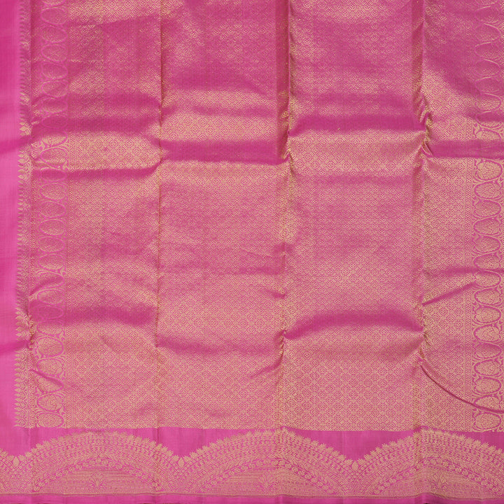 Hayagrivas Rose Pink Handloom Kanjivaram Silk Saree KBD1551A6-3