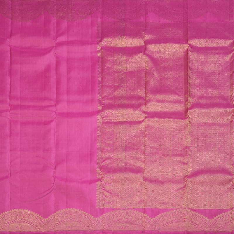 Hayagrivas Rose Pink Handloom Kanjivaram Silk Saree KBD1551A6-3