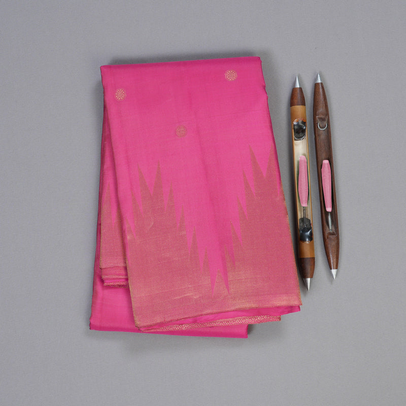 Hayagrivas Pink Handloom Kanjivaram Silk Saree KBD1551A8-1