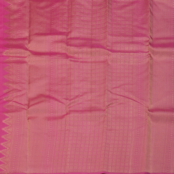 Hayagrivas Pink Handloom Kanjivaram Silk Saree KBD1551A8-1