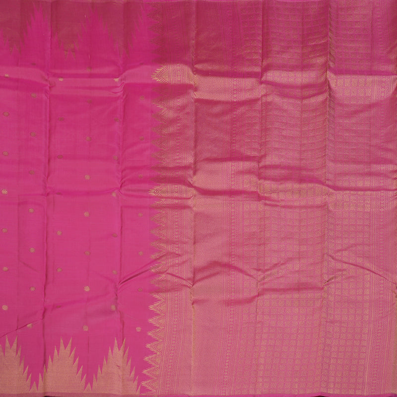 Hayagrivas Pink Handloom Kanjivaram Silk Saree KBD1551A8-1