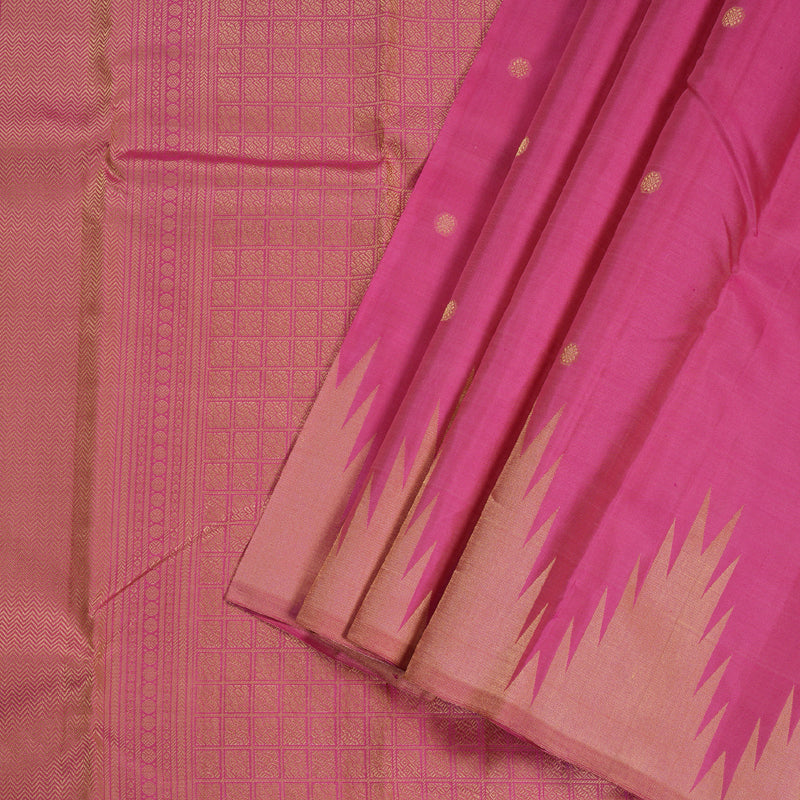Hayagrivas Pink Handloom Kanjivaram Silk Saree KBD1551A8-1