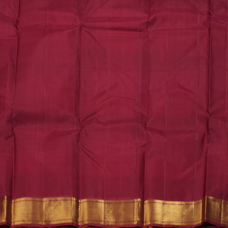 Hayagrivas Multi Color Checks Handloom Kanjivaram Silk Saree with Maroon Border KBD1552A3-2