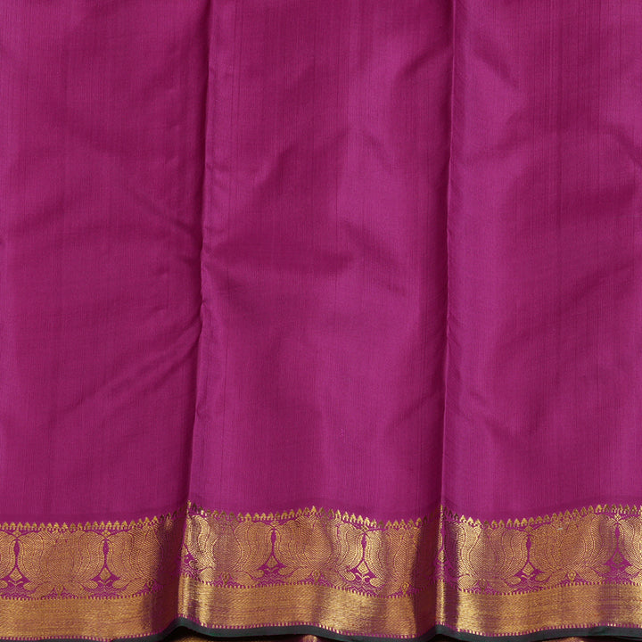 Hayagrivas Vintage Mandhalir Handloom Kanjivaram Silk Saree with Purplish Pink Border KBD1553A2-1