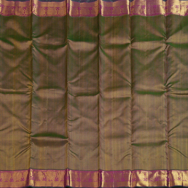 Hayagrivas Vintage Mandhalir Handloom Kanjivaram Silk Saree with Purplish Pink Border KBD1553A2-1