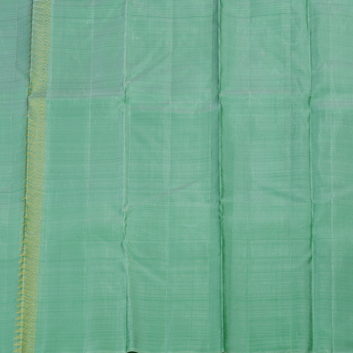 Hayagrivas Handloom Peacock Blue Kanjivaram Silk Saree with Pista Green Border KBD1554A10-2