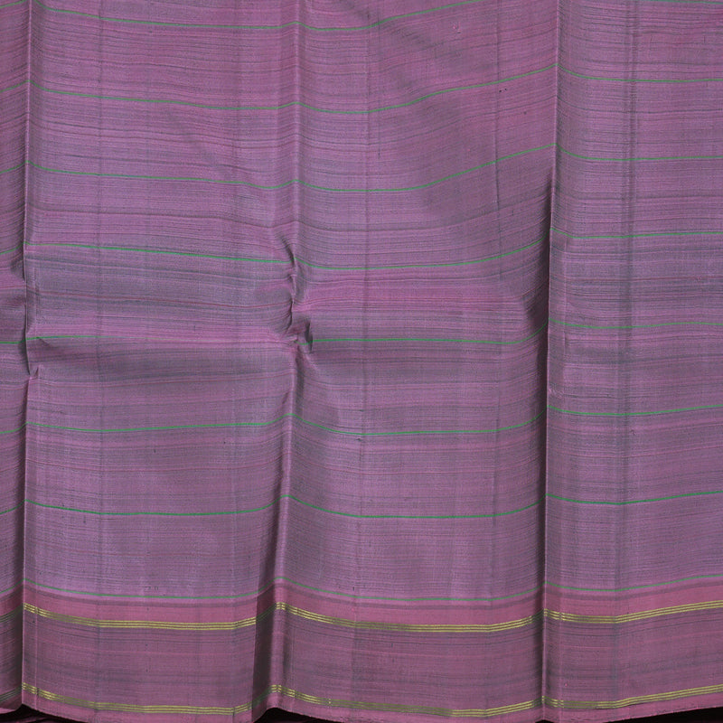Hayagrivas Elegant Blue Handloom Kanjivaram Silk Saree with RoseWood Pink Border KBD1554A2-1