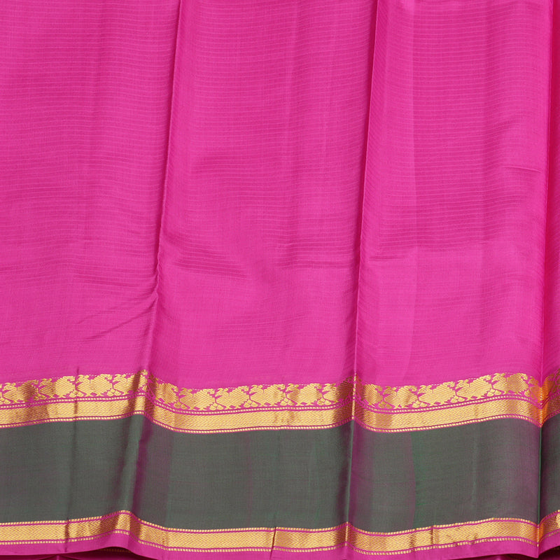 Hayagrivas Orangish Pink Handloom Kanjivaram Silk Saree with Mandhalir Border KBD1557A2-10