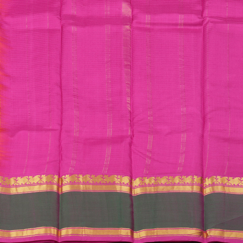 Hayagrivas Orangish Pink Handloom Kanjivaram Silk Saree with Mandhalir Border KBD1557A2-10