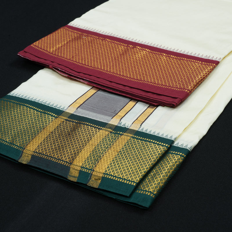 Hayagrivas Handloom 6 Mulam Silk Dhothi KBD1558A3-5