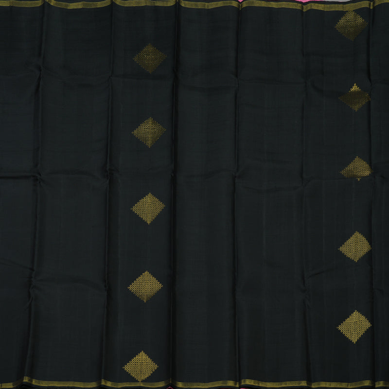 Hayagrivas Handloom Black Kanjivaram Silk Saree KBD1560A3-3