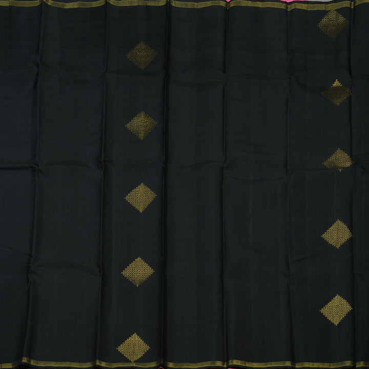 Hayagrivas Handloom Black Kanjivaram Silk Saree KBD1560A3-3