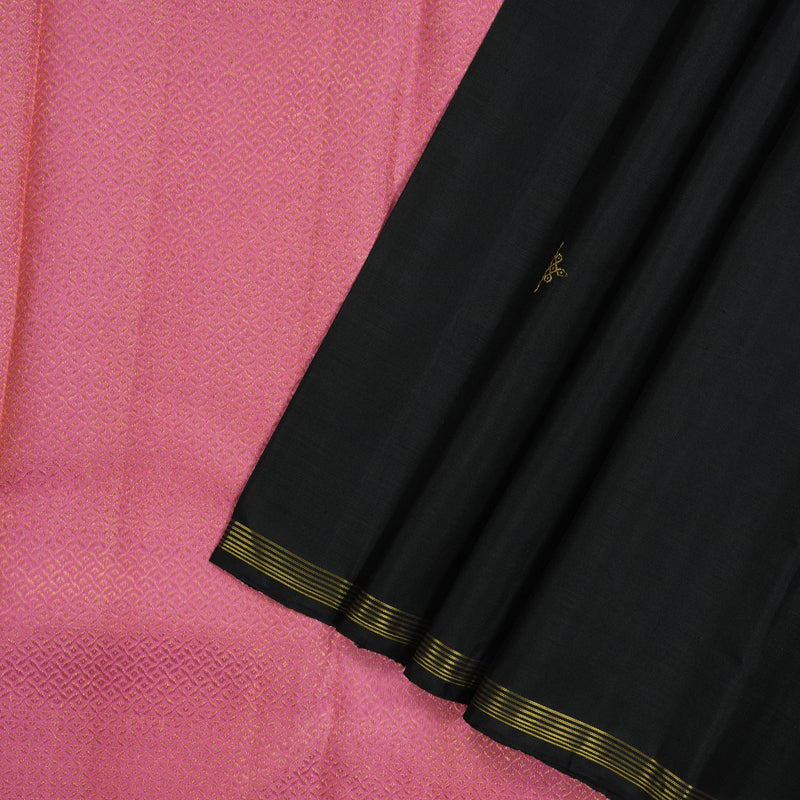 Hayagrivas Handloom Black Kanjivaram Silk Saree KBD1560A3-3