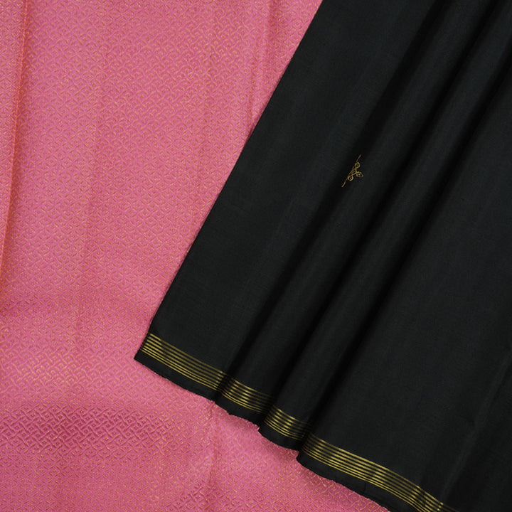 Hayagrivas Handloom Black Kanjivaram Silk Saree KBD1560A3-3