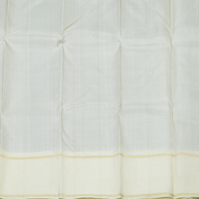 Hayagrivas Handloom Black Kanjivaram Silk Saree with Milk White Border KBD1560A4-6