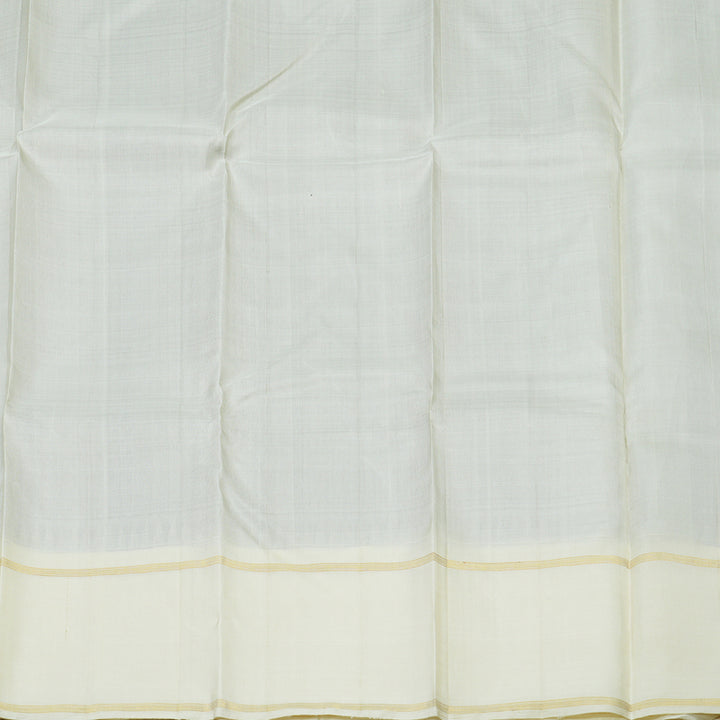 Hayagrivas Handloom Black Kanjivaram Silk Saree with Milk White Border KBD1560A4-6