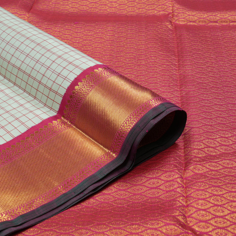 Hayagrivas Handloom Pure Kanjivaram Silk Saree in Gorgeous Light Pastel Green KBD1567A2-1